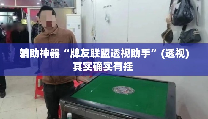辅助神器“牌友联盟透视助手”(透视)其实确实有挂 