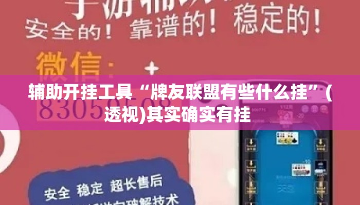 辅助开挂工具“牌友联盟有些什么挂”(透视)其实确实有挂 