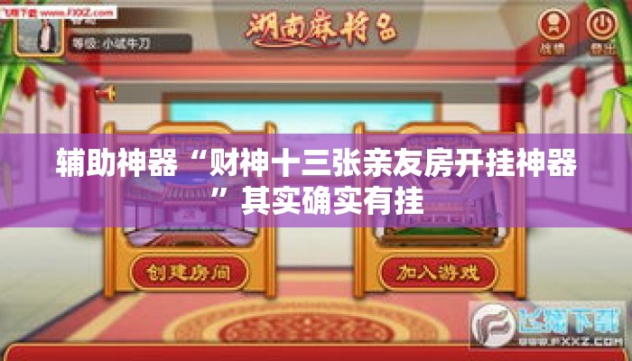 辅助神器“财神十三张亲友房开挂神器”其实确实有挂