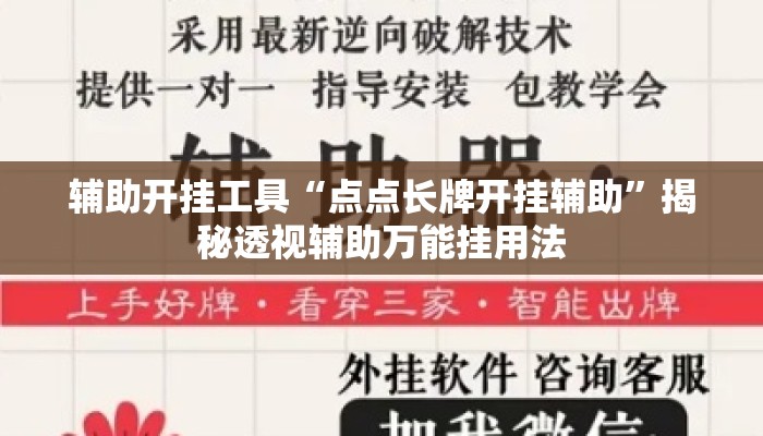 辅助开挂工具“点点长牌开挂辅助”揭秘透视辅助万能挂用法