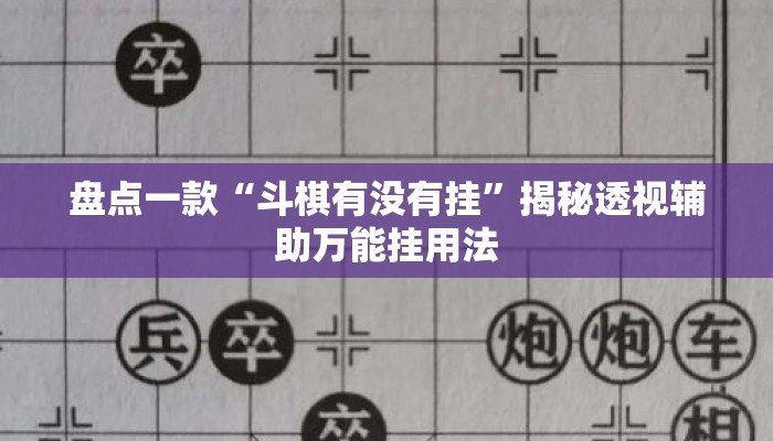 盘点一款“斗棋有没有挂”揭秘透视辅助万能挂用法