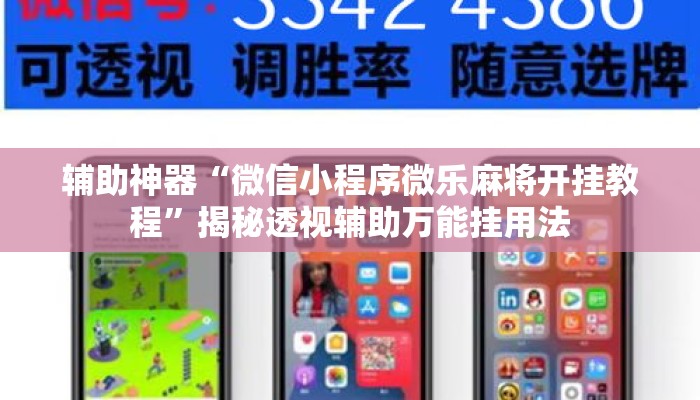 辅助神器“微信小程序微乐麻将开挂教程”揭秘透视辅助万能挂用法