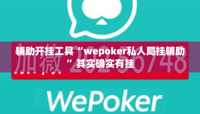 辅助开挂工具“wepoker私人局挂辅助	”其实确实有挂