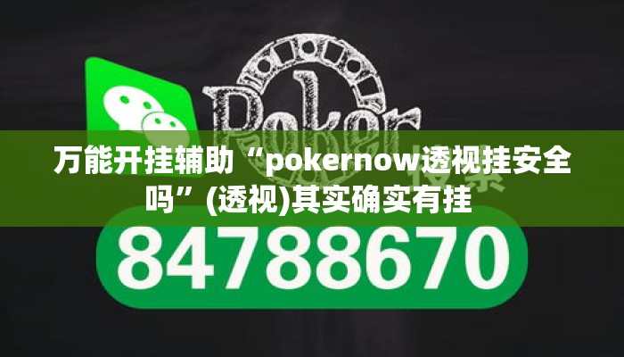 万能开挂辅助“pokernow透视挂安全吗”(透视)其实确实有挂 