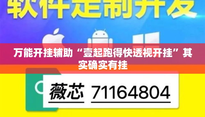 万能开挂辅助“壹起跑得快透视开挂”其实确实有挂