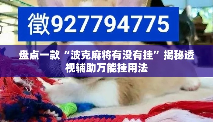 盘点一款“波克麻将有没有挂	”揭秘透视辅助万能挂用法