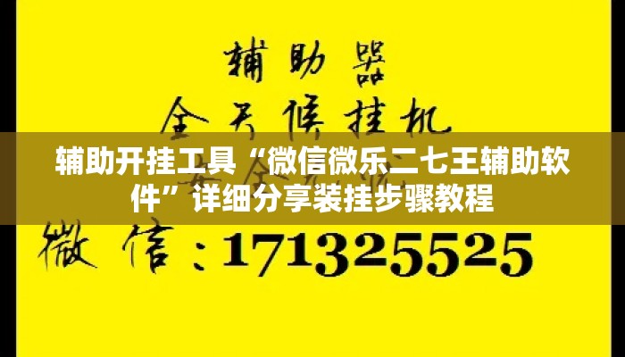 辅助开挂工具“微信微乐二七王辅助软件”详细分享装挂步骤教程