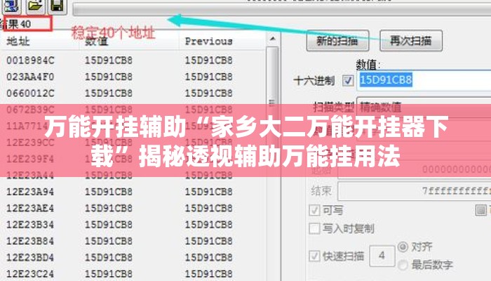 万能开挂辅助“家乡大二万能开挂器下载”揭秘透视辅助万能挂用法