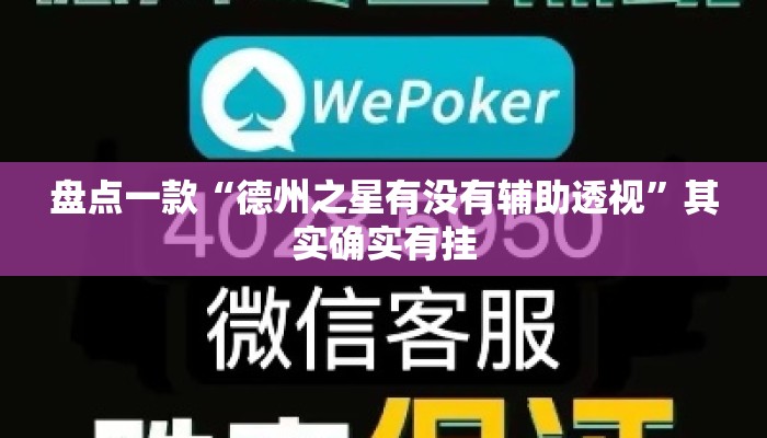 盘点一款“德州之星有没有辅助透视”其实确实有挂