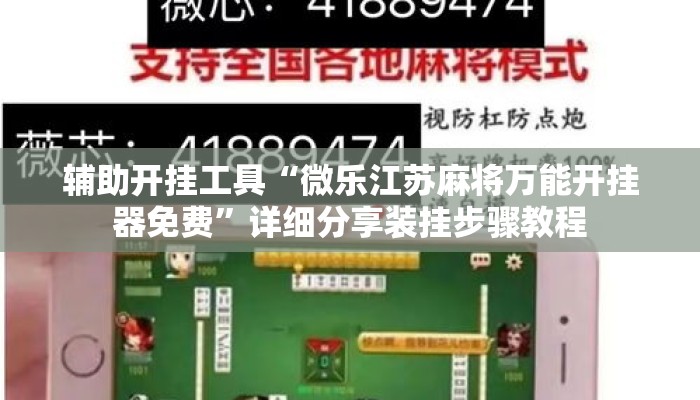 辅助开挂工具“微乐江苏麻将万能开挂器免费”详细分享装挂步骤教程