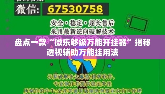 盘点一款“微乐够级万能开挂器”揭秘透视辅助万能挂用法
