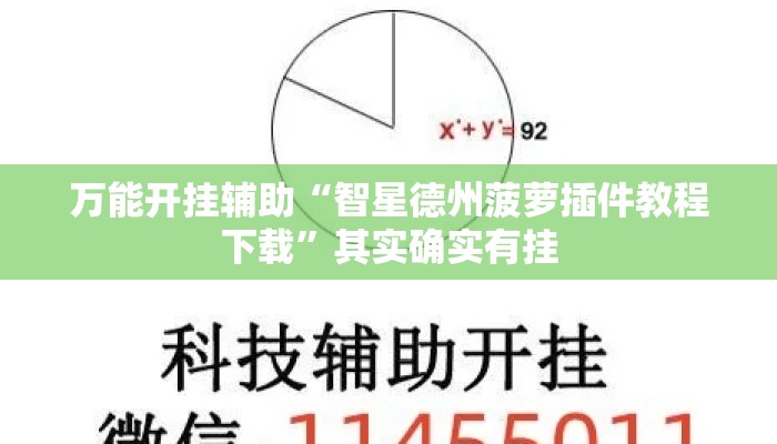 万能开挂辅助“智星德州菠萝插件教程下载”其实确实有挂