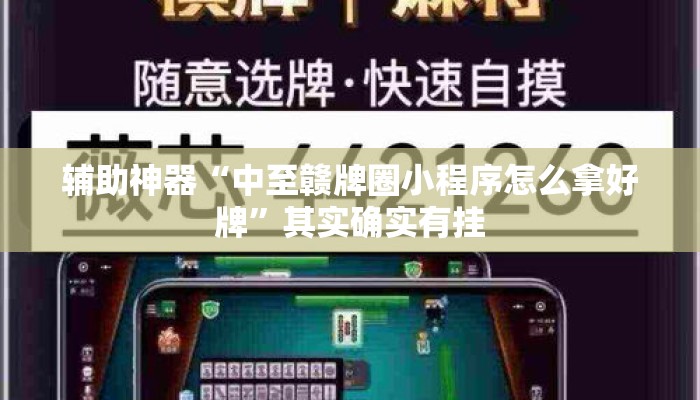辅助神器“中至赣牌圈小程序怎么拿好牌”其实确实有挂