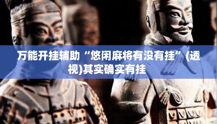 万能开挂辅助“悠闲麻将有没有挂”(透视)其实确实有挂 