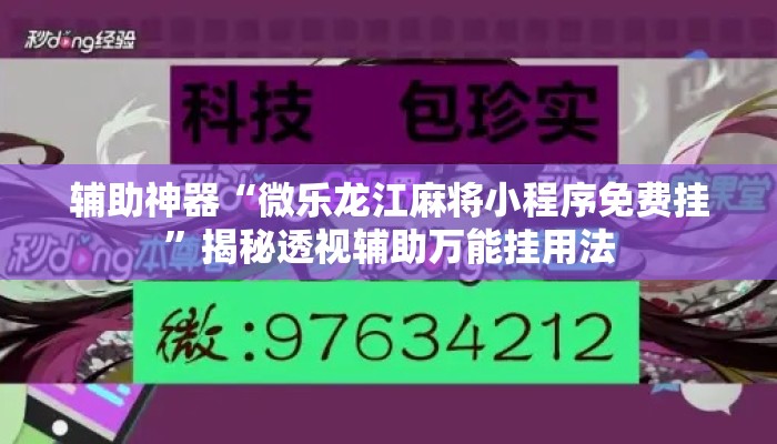 辅助神器“微乐龙江麻将小程序免费挂”揭秘透视辅助万能挂用法
