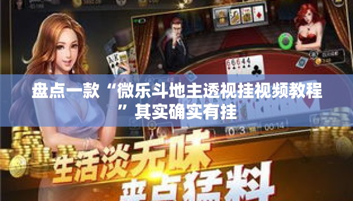盘点一款“微乐斗地主透视挂视频教程”其实确实有挂