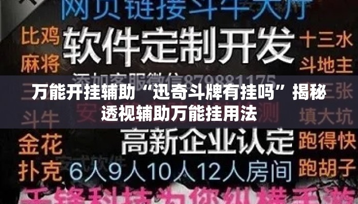 万能开挂辅助“迅奇斗牌有挂吗”揭秘透视辅助万能挂用法