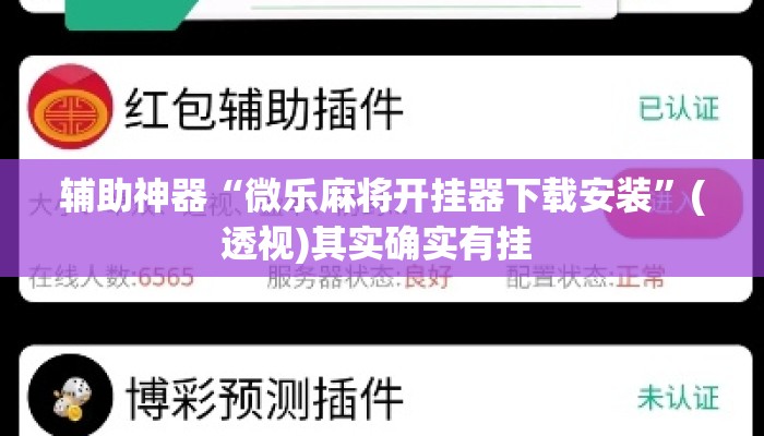 辅助神器“微乐麻将开挂器下载安装”(透视)其实确实有挂 