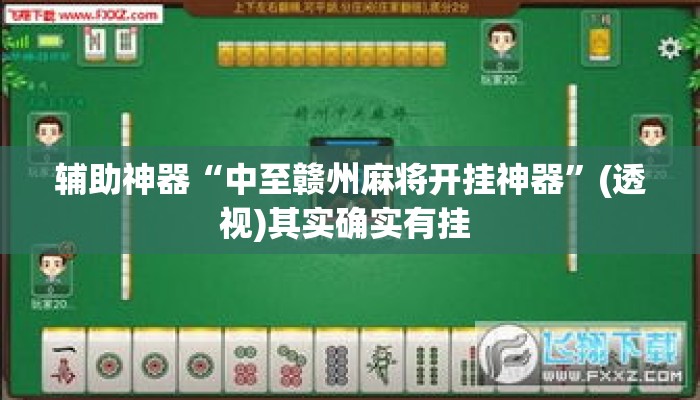 辅助神器“中至赣州麻将开挂神器	”(透视)其实确实有挂 