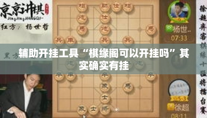 辅助开挂工具“棋缘阁可以开挂吗”其实确实有挂