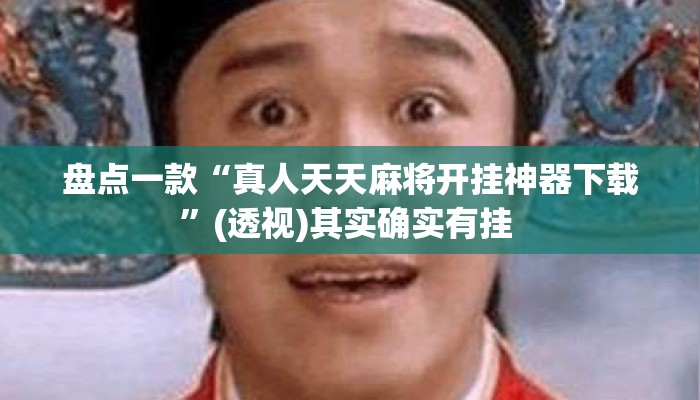 盘点一款“真人天天麻将开挂神器下载	”(透视)其实确实有挂 