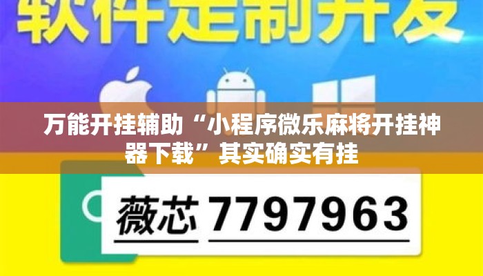 万能开挂辅助“小程序微乐麻将开挂神器下载”其实确实有挂