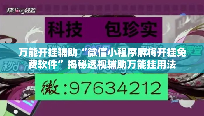 万能开挂辅助“微信小程序麻将开挂免费软件”揭秘透视辅助万能挂用法