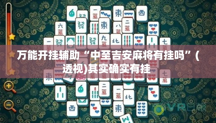 万能开挂辅助“中至吉安麻将有挂吗	”(透视)其实确实有挂 