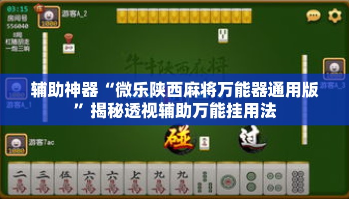 辅助神器“微乐陕西麻将万能器通用版	”揭秘透视辅助万能挂用法