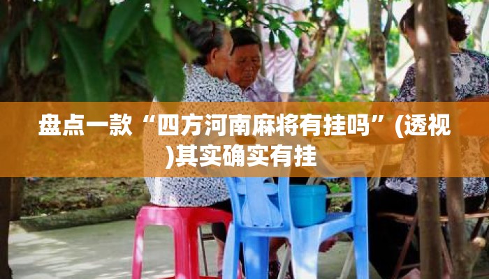 盘点一款“四方河南麻将有挂吗”(透视)其实确实有挂 