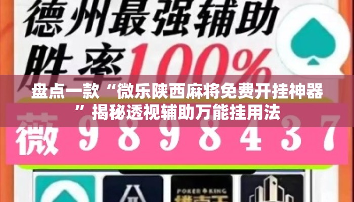 盘点一款“微乐陕西麻将免费开挂神器”揭秘透视辅助万能挂用法