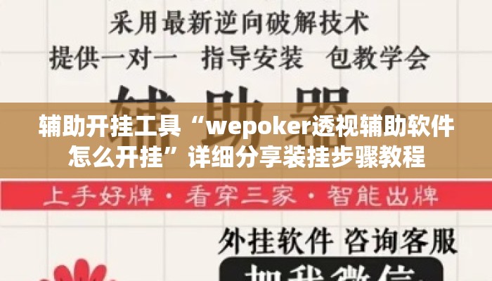 辅助开挂工具“wepoker透视辅助软件怎么开挂”详细分享装挂步骤教程