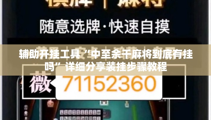 辅助开挂工具“中至余干麻将到底有挂吗”详细分享装挂步骤教程