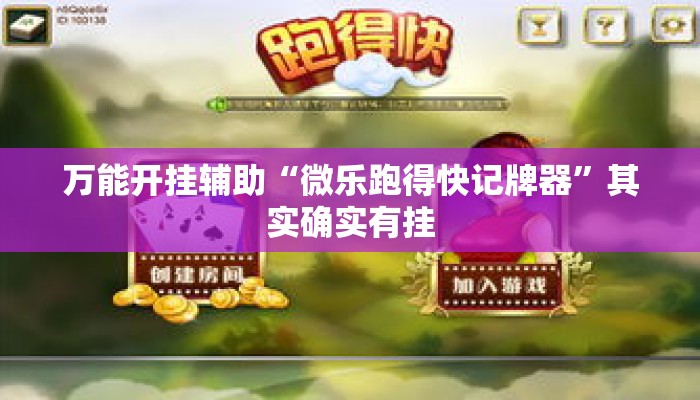 万能开挂辅助“微乐跑得快记牌器”其实确实有挂