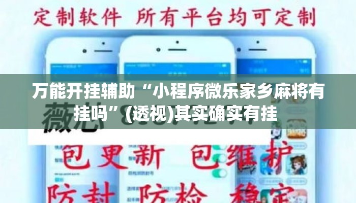 万能开挂辅助“小程序微乐家乡麻将有挂吗”(透视)其实确实有挂 
