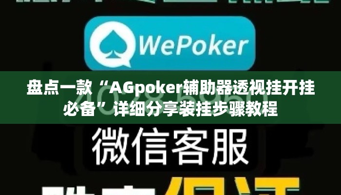 盘点一款“AGpoker辅助器透视挂开挂必备”详细分享装挂步骤教程