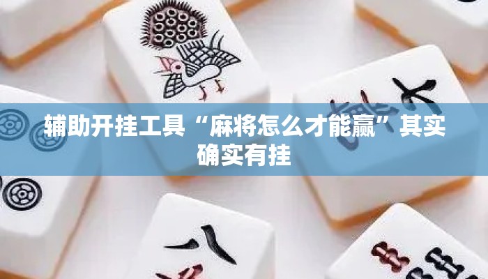 辅助开挂工具“麻将怎么才能赢	”其实确实有挂