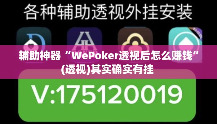 辅助神器“WePoker透视后怎么赚钱”(透视)其实确实有挂 