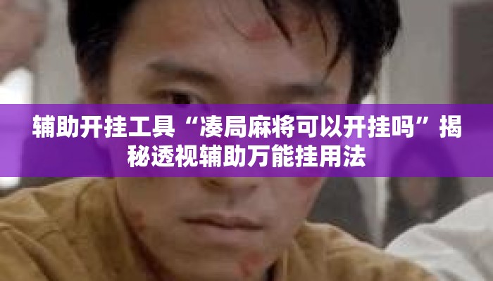 辅助开挂工具“凑局麻将可以开挂吗”揭秘透视辅助万能挂用法