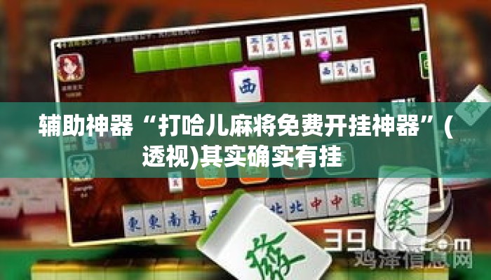 辅助神器“打哈儿麻将免费开挂神器	”(透视)其实确实有挂 