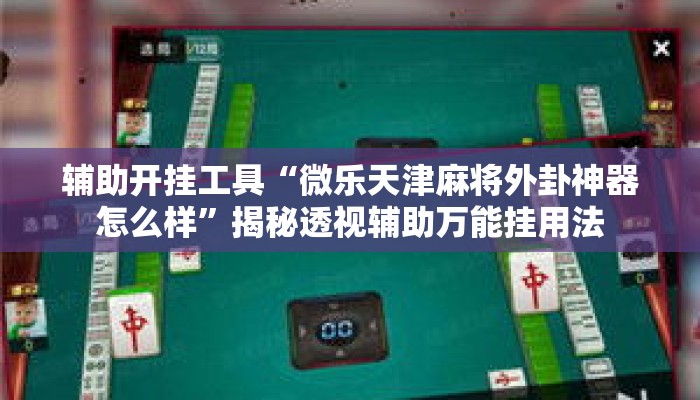 辅助开挂工具“微乐天津麻将外卦神器怎么样”揭秘透视辅助万能挂用法