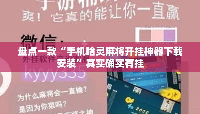 盘点一款“手机哈灵麻将开挂神器下载安装”其实确实有挂