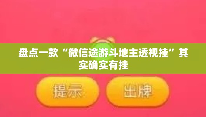 盘点一款“微信途游斗地主透视挂”其实确实有挂