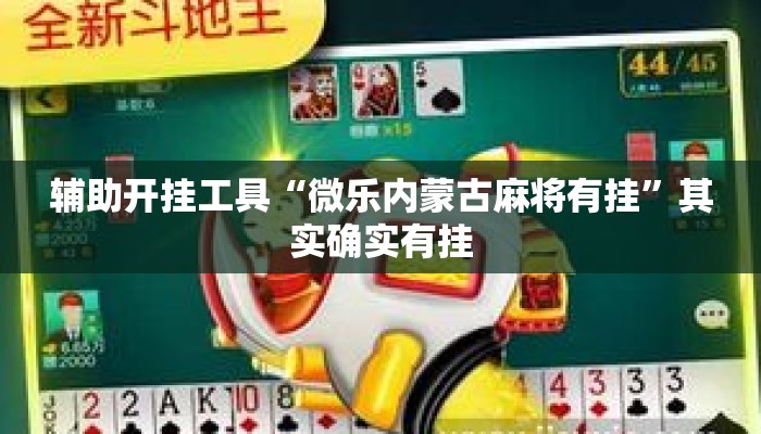 辅助开挂工具“微乐内蒙古麻将有挂”其实确实有挂