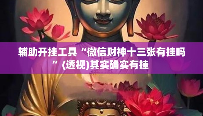 辅助开挂工具“微信财神十三张有挂吗	”(透视)其实确实有挂 