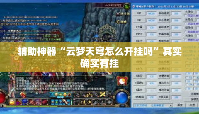 辅助神器“云梦天穹怎么开挂吗”其实确实有挂