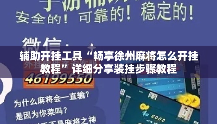 辅助开挂工具“畅享徐州麻将怎么开挂教程	”详细分享装挂步骤教程