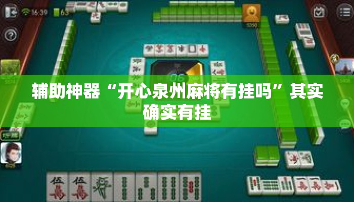 辅助神器“开心泉州麻将有挂吗”其实确实有挂