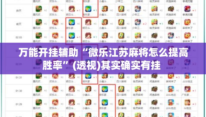 万能开挂辅助“微乐江苏麻将怎么提高胜率”(透视)其实确实有挂 